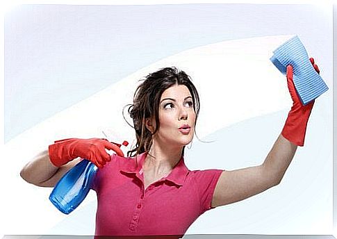 woman doing cleaning