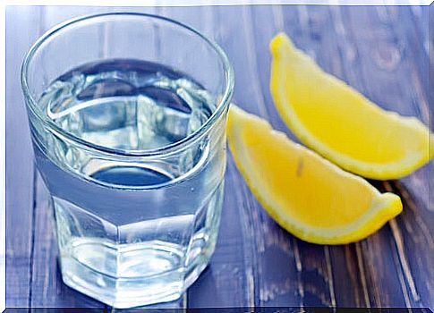 water and lemon