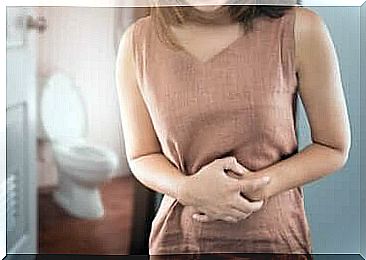 Girl with stomach cramps from dumping syndrome.