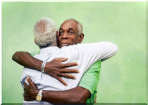 hugs between two men