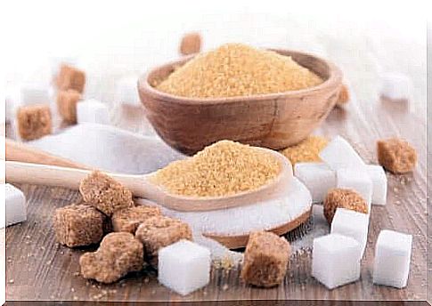 Brown sugar and refined sugar