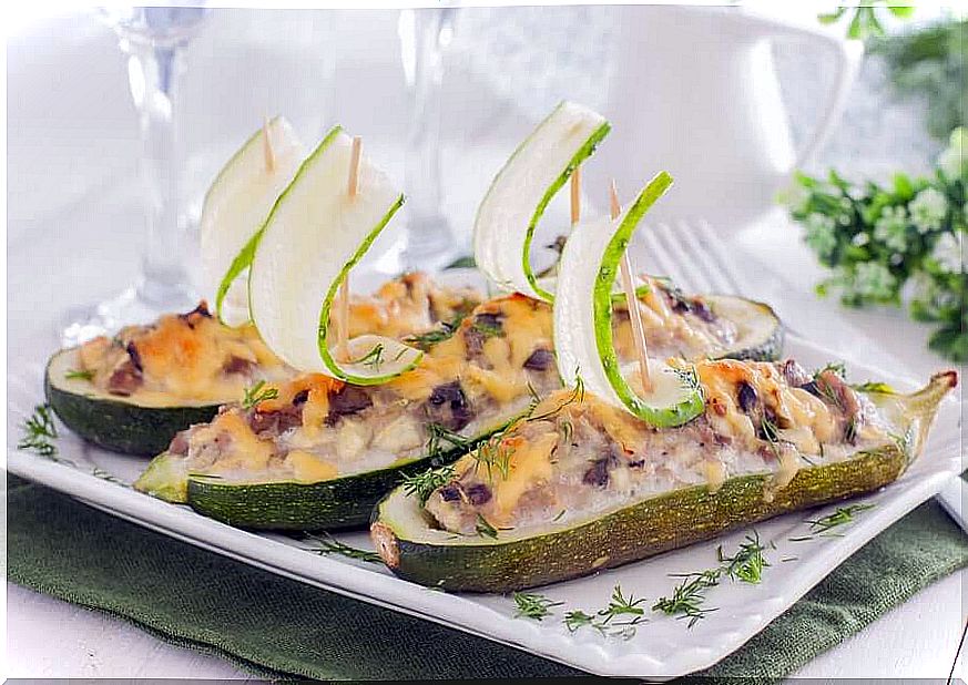 Zucchini sandwich.