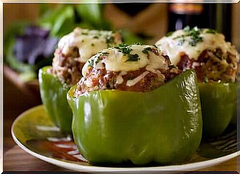 Meat-based stuffed peppers